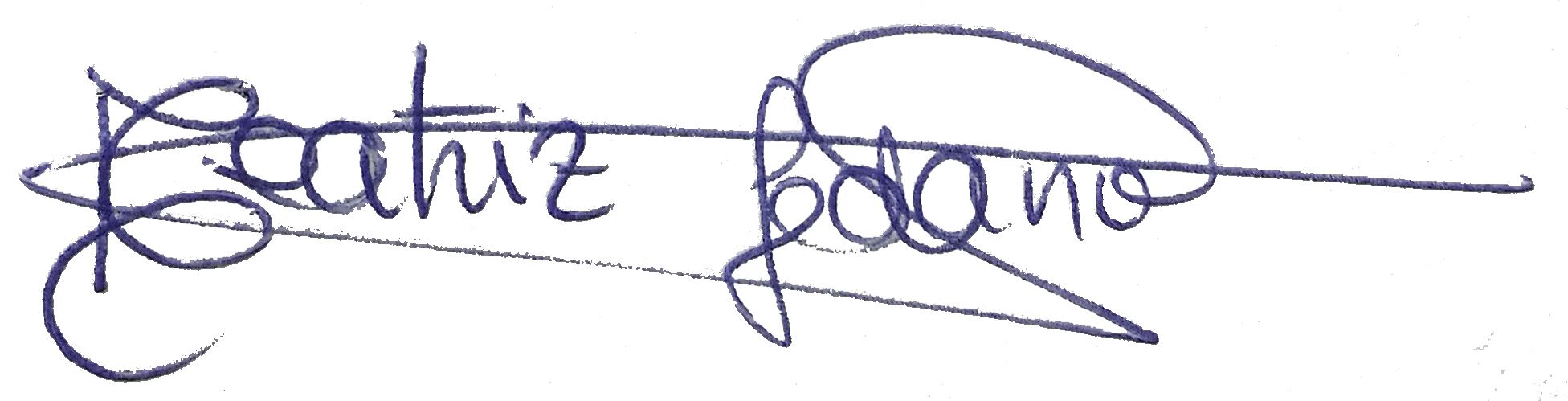 Signature of Beatriz Sedano Cuevas