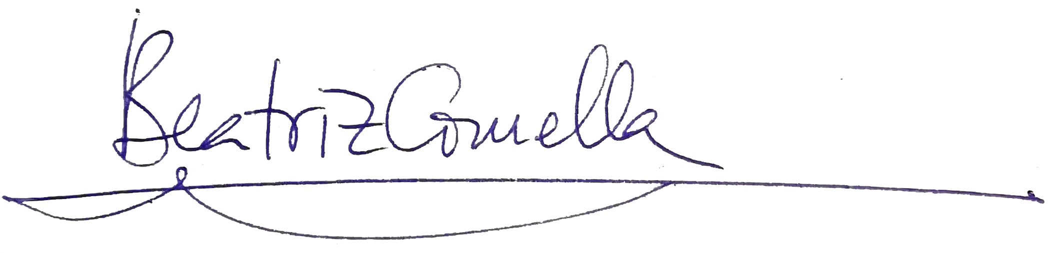 Signature of Beatriz Comella Gutiérrez