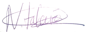 Signature of NOA TALAVAN ZANON