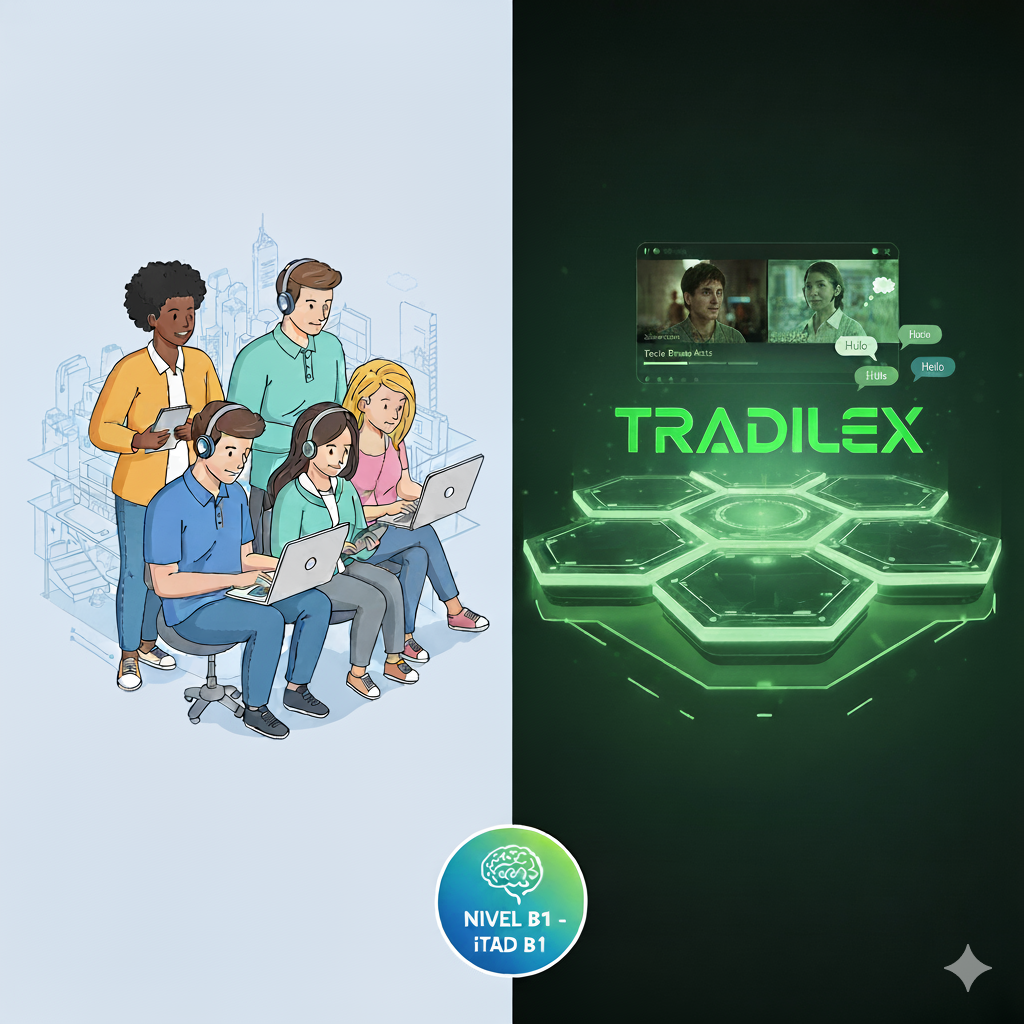 Desarrollo de destrezas integradas en inglés a través de la plataforma de traducción audiovisual didáctica TRADILEX. Nivel B1 - iTAD B1 (1ed. 2026) iTAD_B1_001