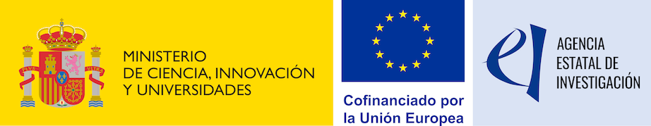 Logos de Ministerio de Ciencia, Innovación y Universidad, Unión Europea y la Agencia Española de Investigación